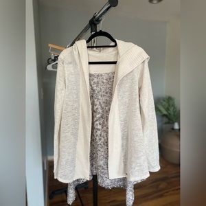Prana hooded cardigan, size medium